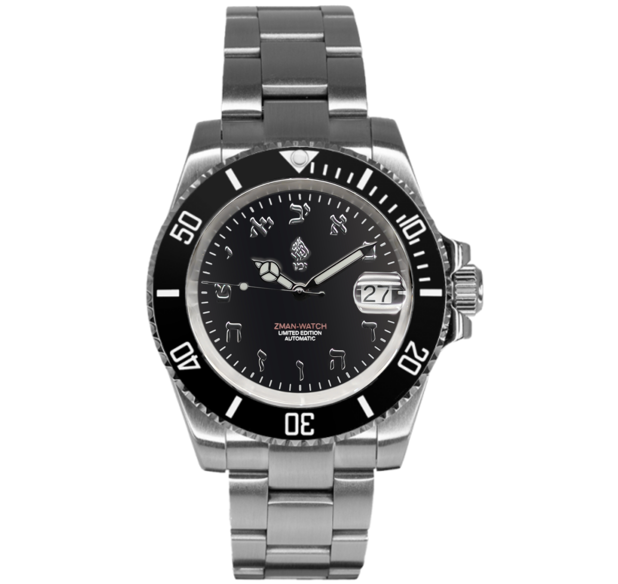 Hebrew Zman Watch Classic Black